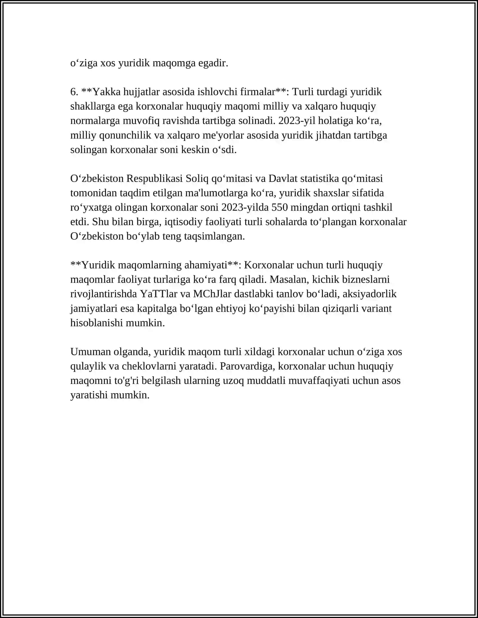 O'ZBEKISTON RESPUBLIKASI KORXONALAR TO'G'RISIDAGI QONUN 4