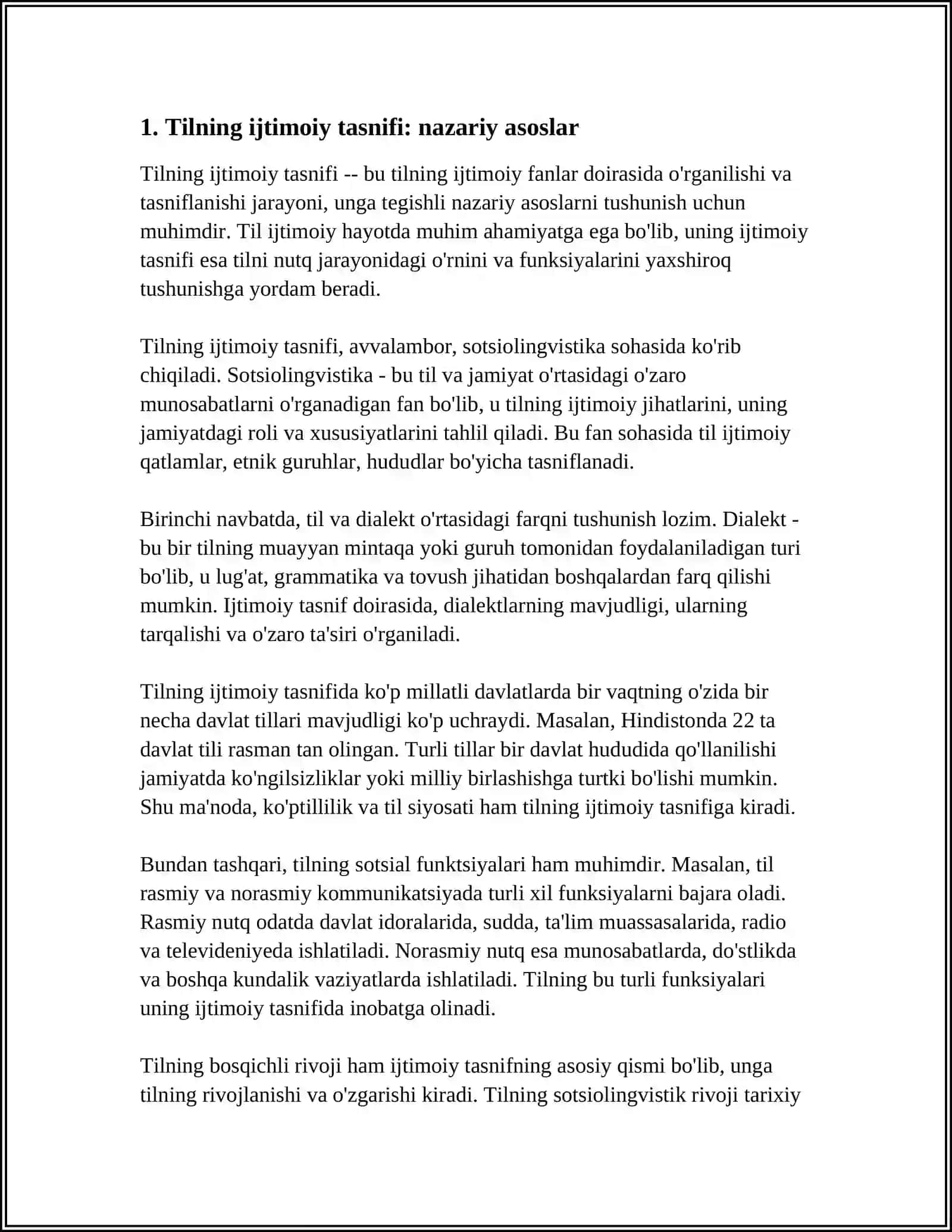 TILNING IJTIMOIY TASNIFI 4