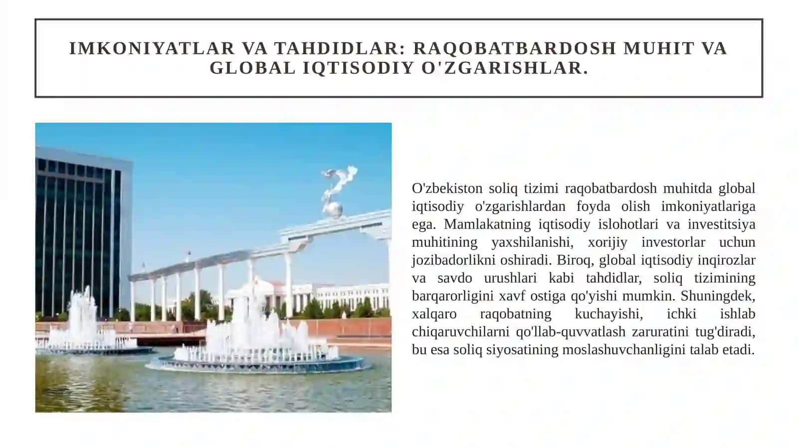O'zbekiston Soliq tizimi SWOT tahlili.li 4
