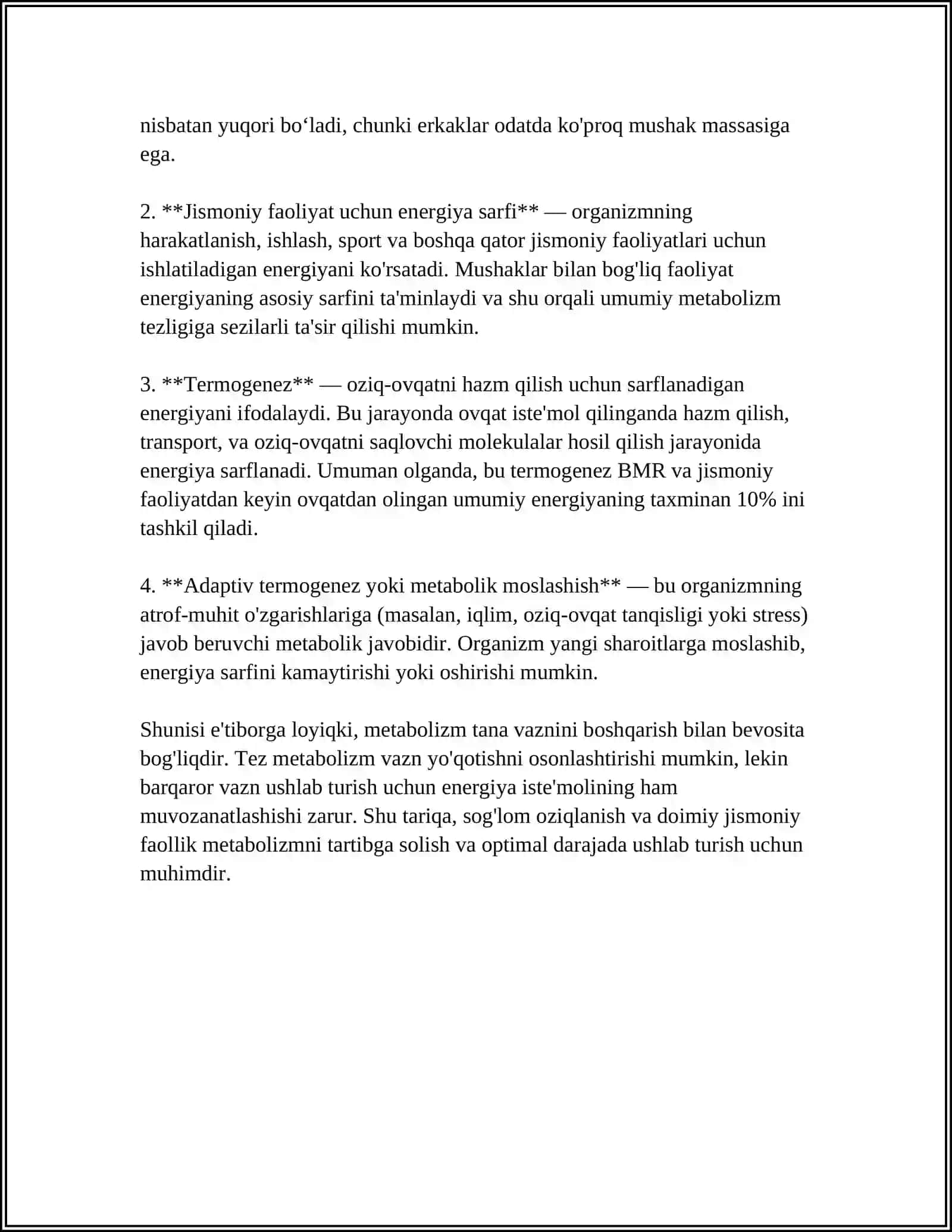METABOLIZM HAQIDA 4