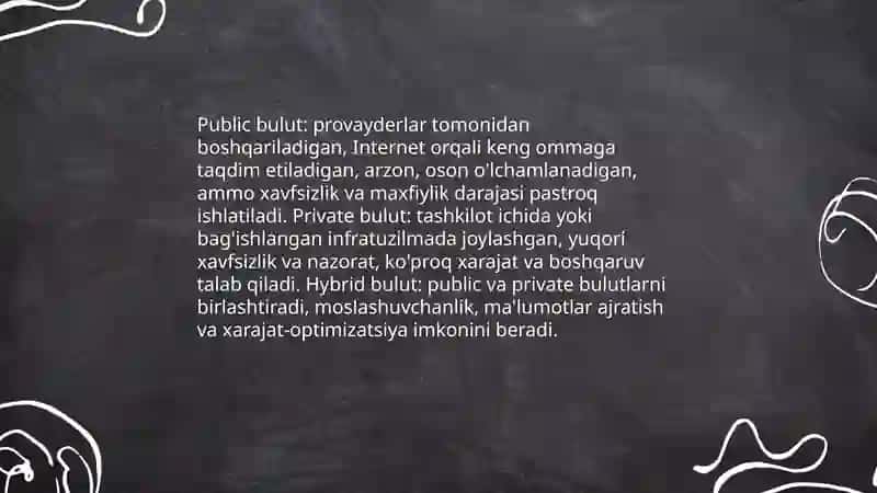 Bulutli texnologiyalar va ularning turlari 4