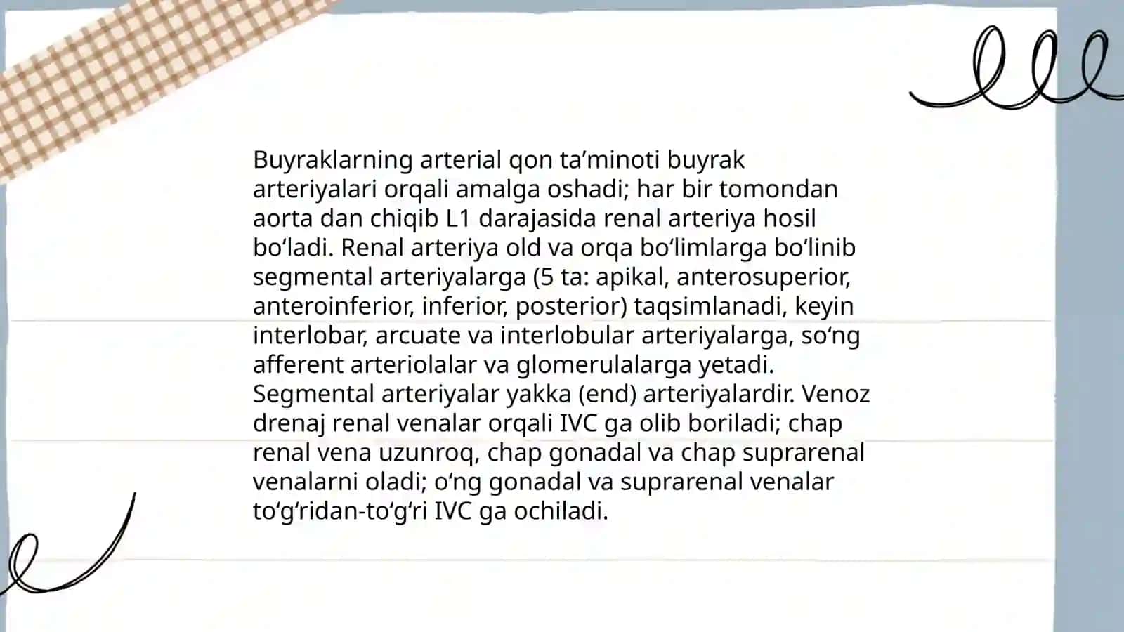Retroperitoneal aʼzolar 4