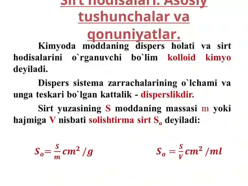 SIRT HODISALARINING FIZIK-KIMYOSI 4