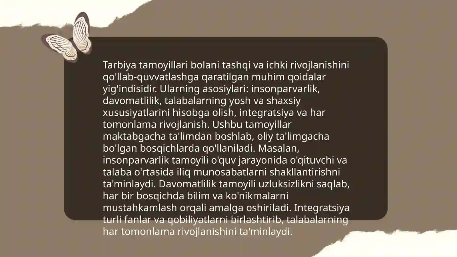 Tarbiya qonuniyatlari va tamoyillari 4
