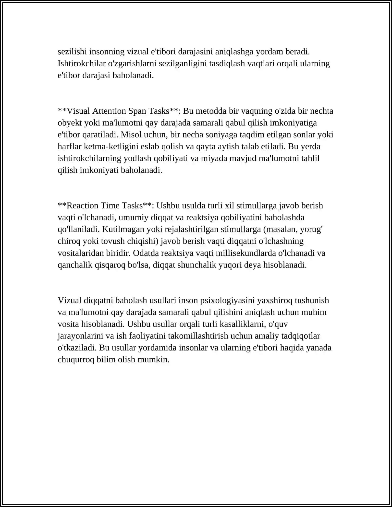 DIQQATNI DIAGNOSTIK QILISH METODLARI 4