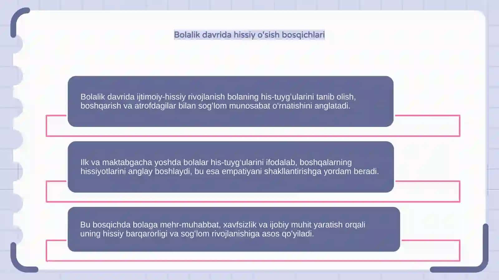Ijtimoiy-hissiy rivojlanish va unga qoʻyilgan talablar 4