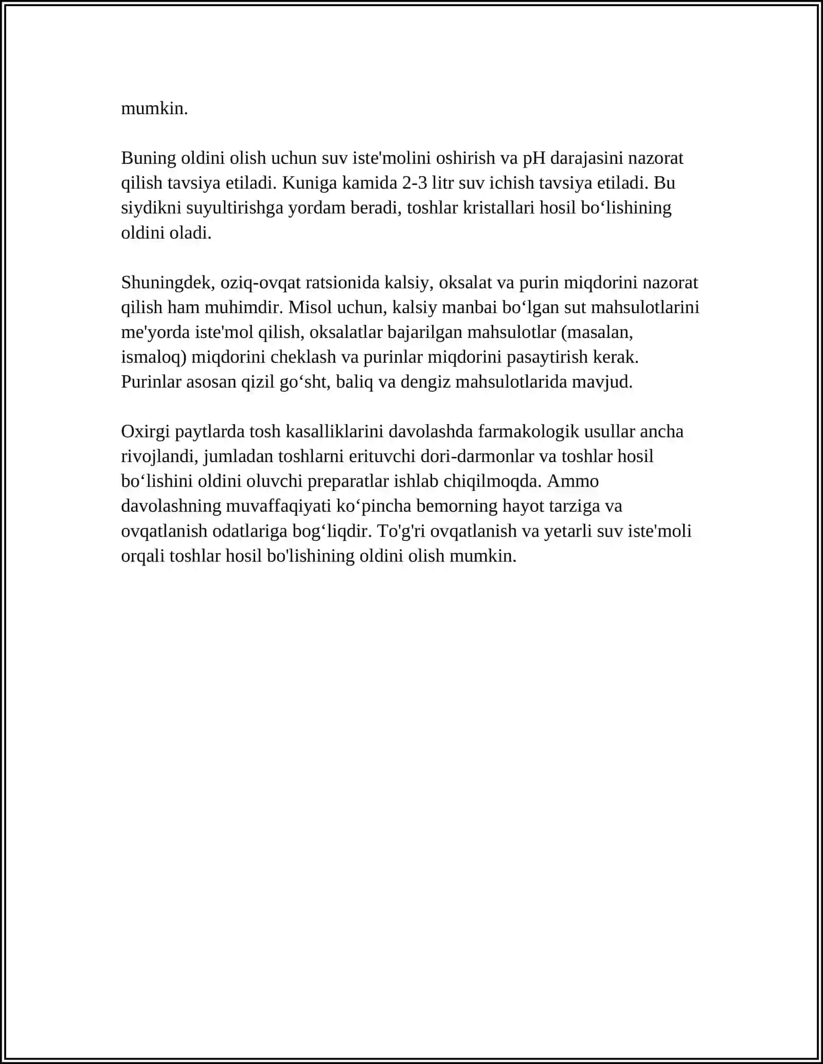 Tosh kasalliklarining kimyoviy asoslari 4
