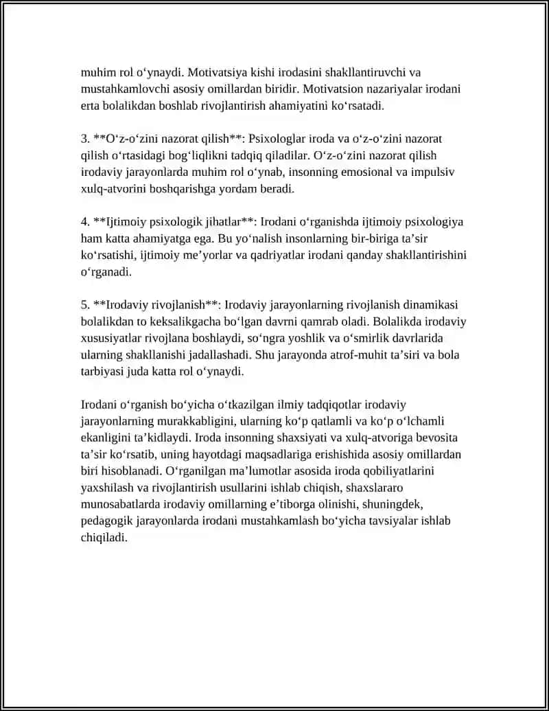 IRODANI OʻRGANISHNING AMALIY IMKONIYATLARI 4