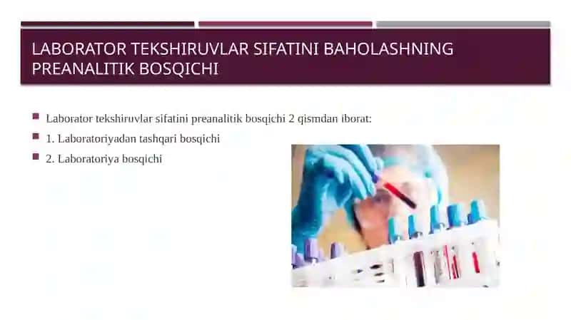 Laboratortekshiruvlar sifatini nazorat qilish 4