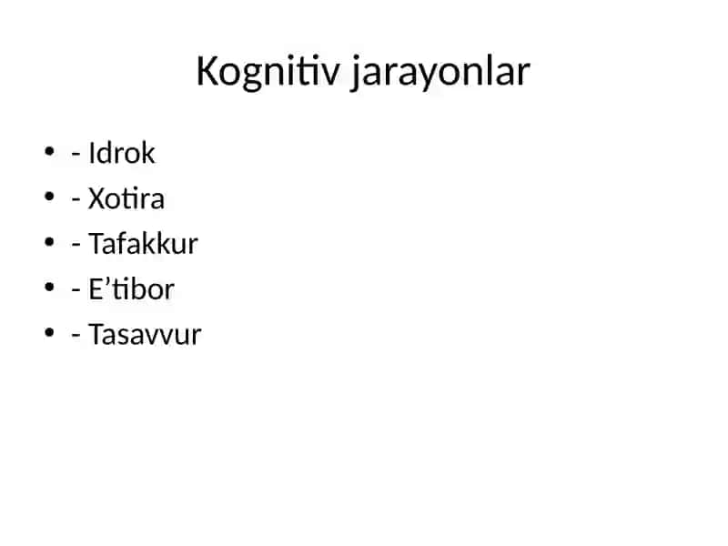 Kognitiv Rivojlanish 4