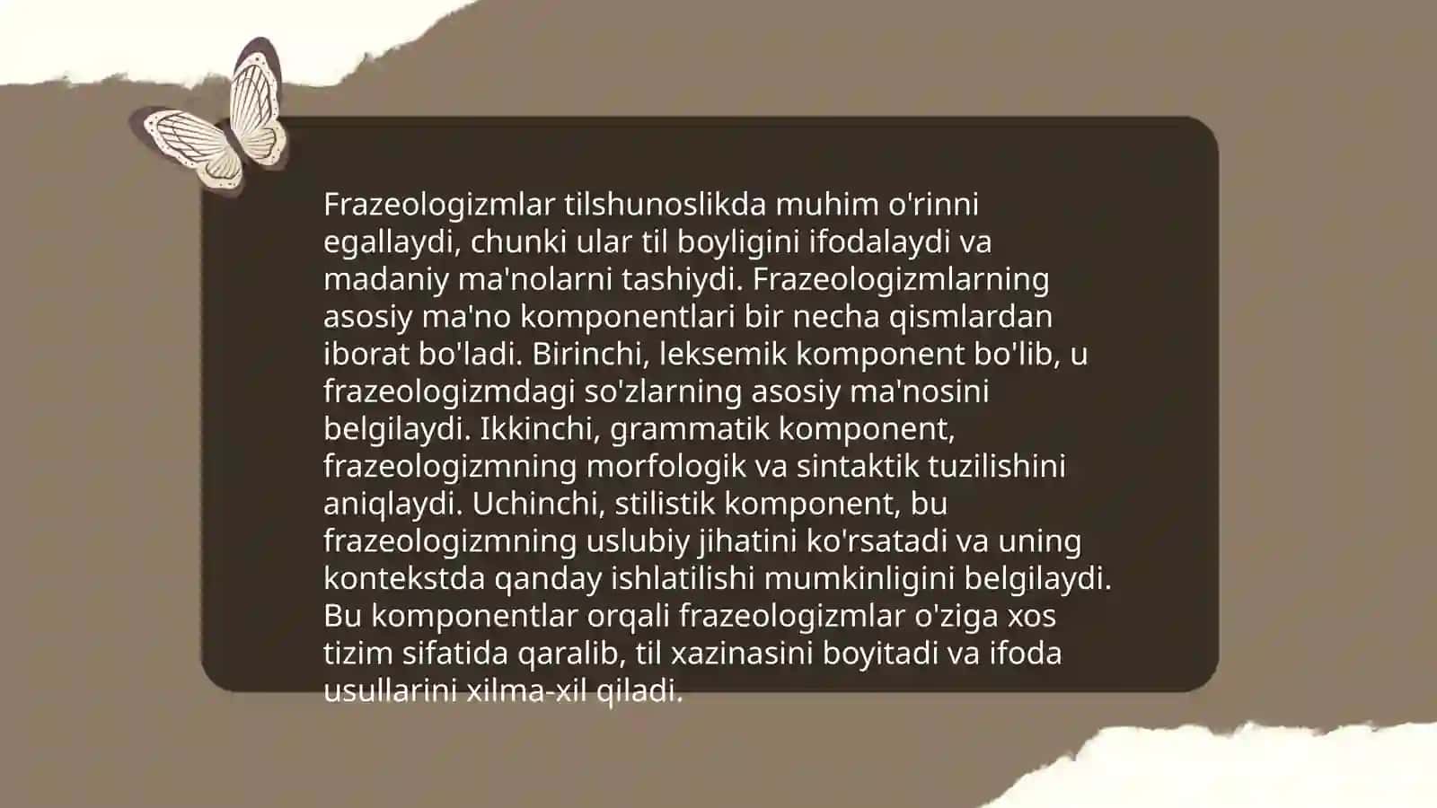 Frazemaning semantik tarkibi 4