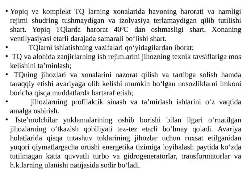 TAQSIMLASH QURILMALARI EKSPLUATATSIYASI 4
