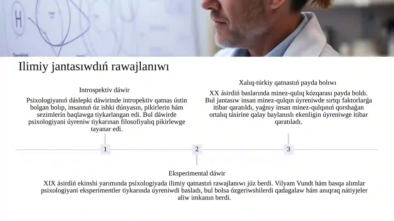 Psixologiyanıń Pán sıpatında qáliplesiwi 4