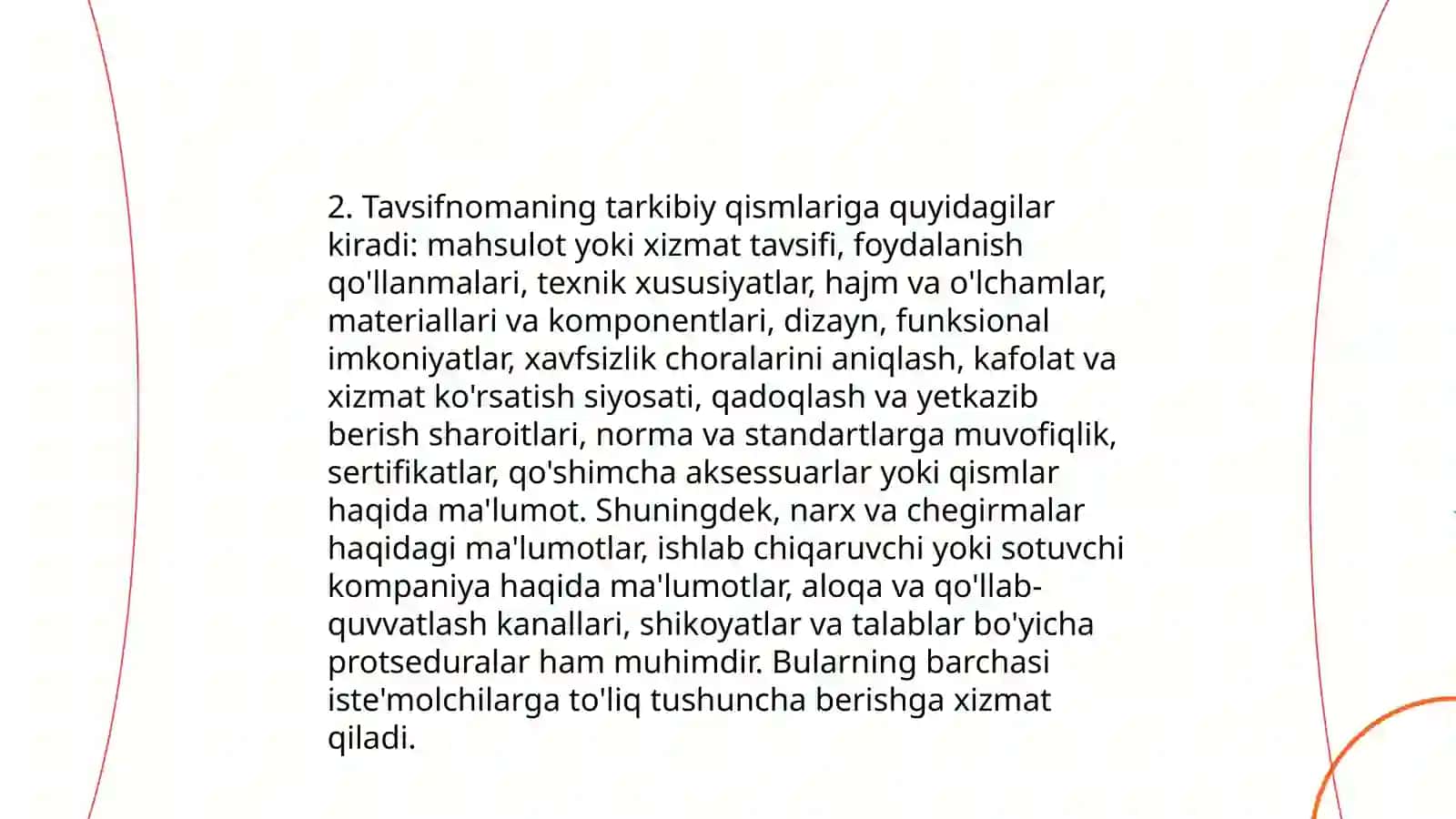 Tavsifnoma va uning xususiyatlari 4