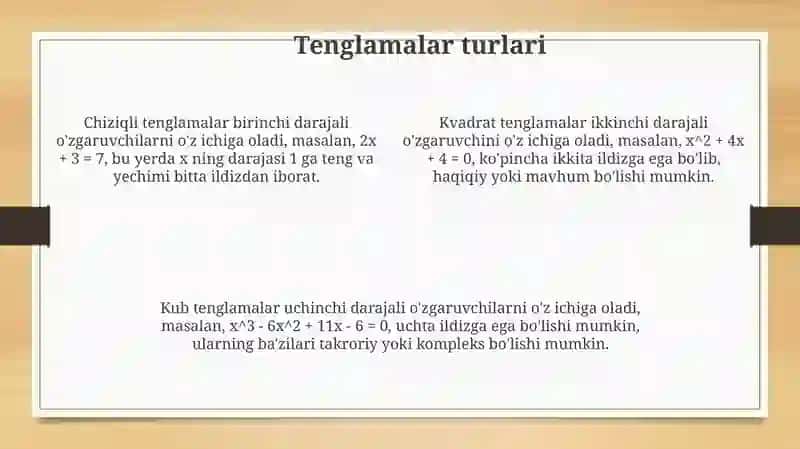 Tenglama va uning ildizi 4
