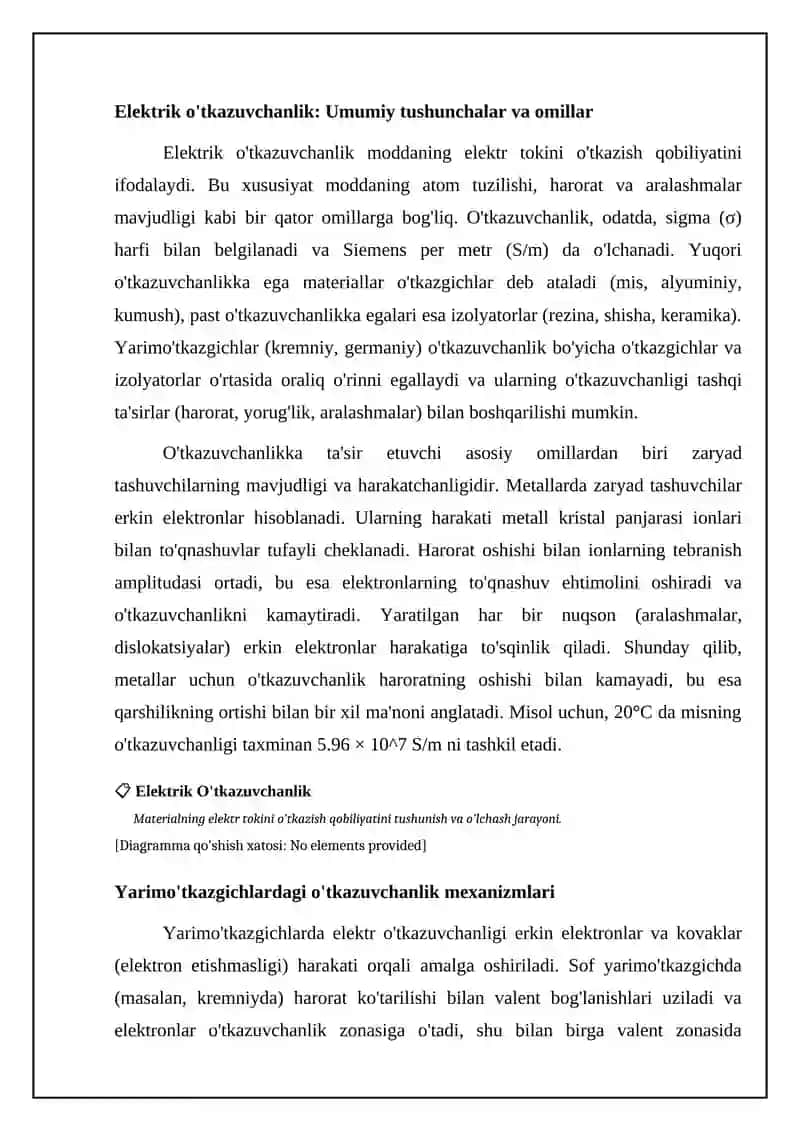Elektrik o'tkazuvchanlik 4
