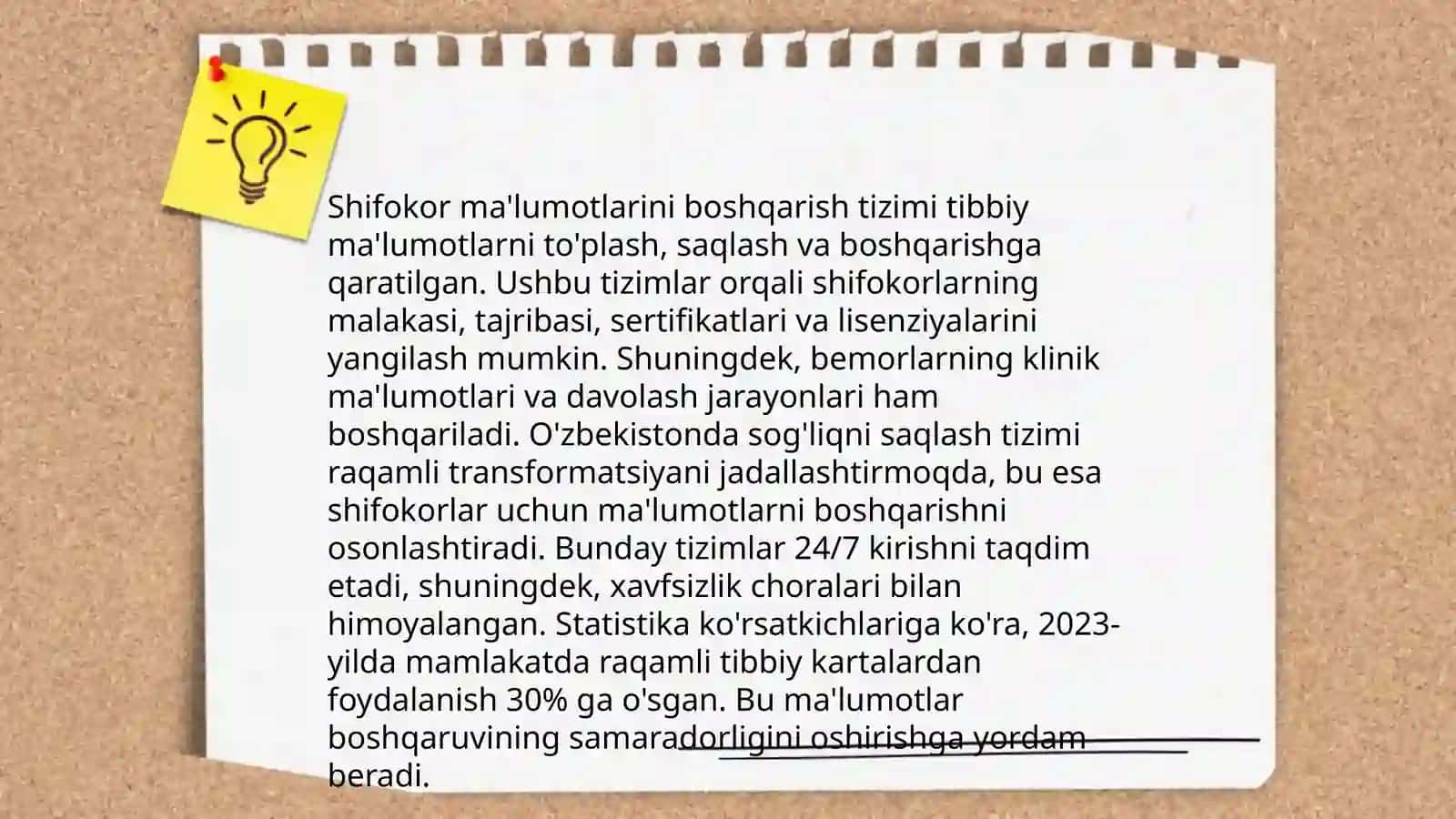Tibbiyotda ma'lumotlar bazasi loyihalashtirish 4
