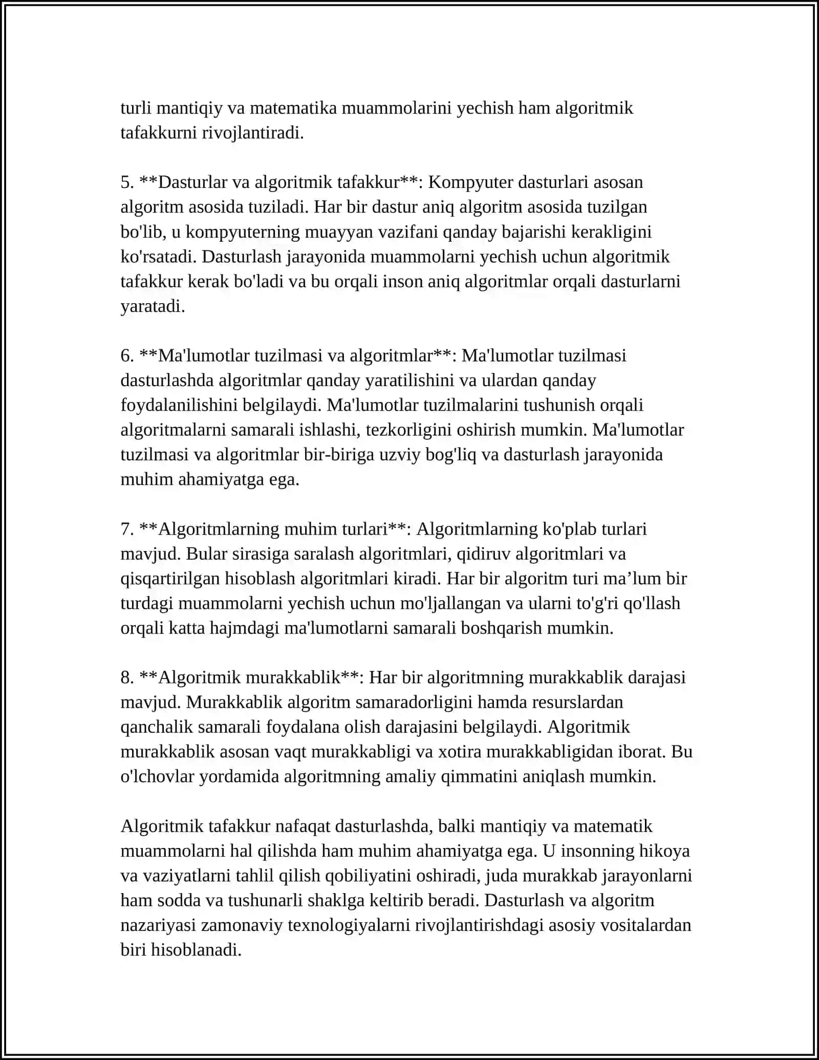 ALGORITMIK HAL ETILADIGAN MASALALAR 4