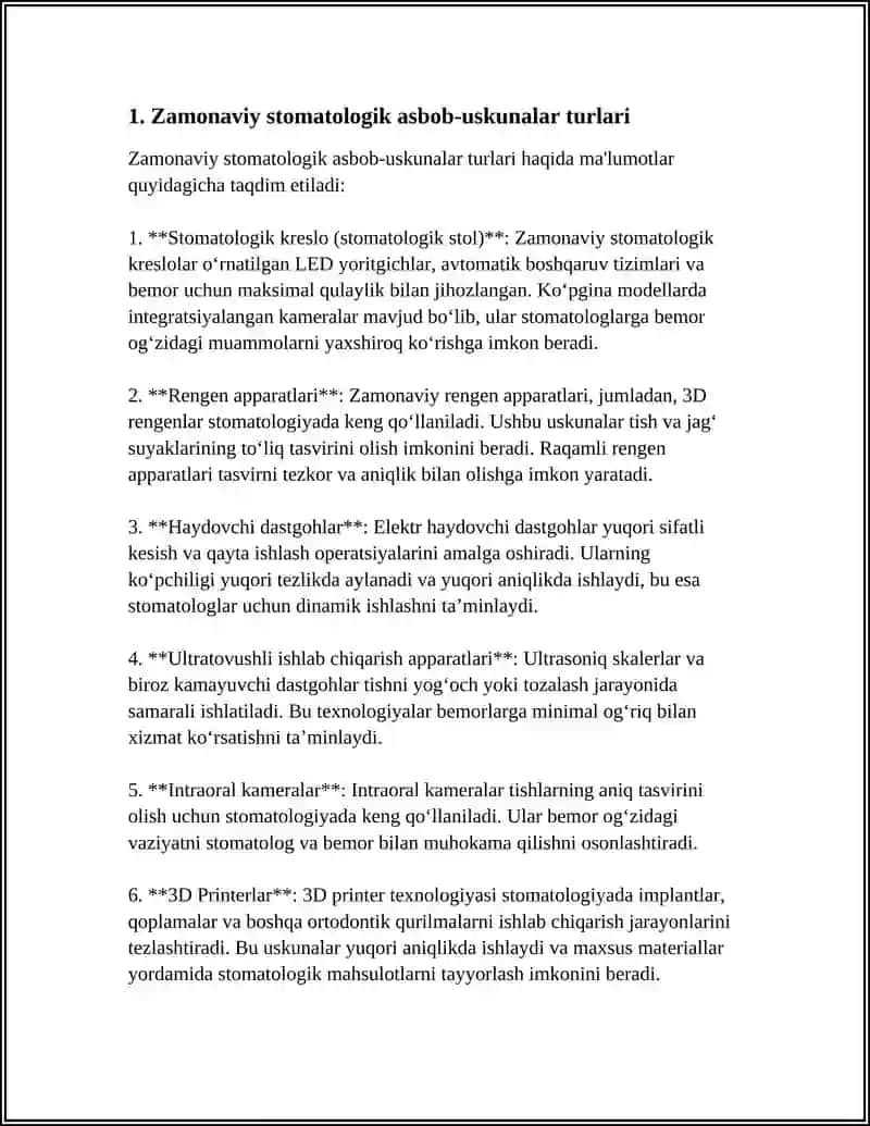 ZAMONAVIY STOMATOLOGIK ASBOB-USKUNALAR 4