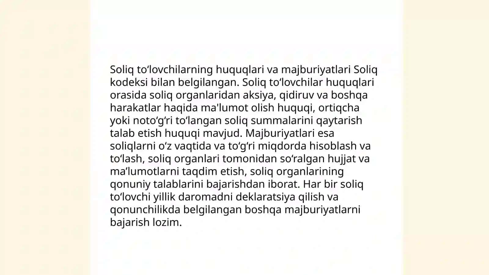 SOLIQ SALOHIYATINI VA UNI ANIQLASH TARTIBI 4