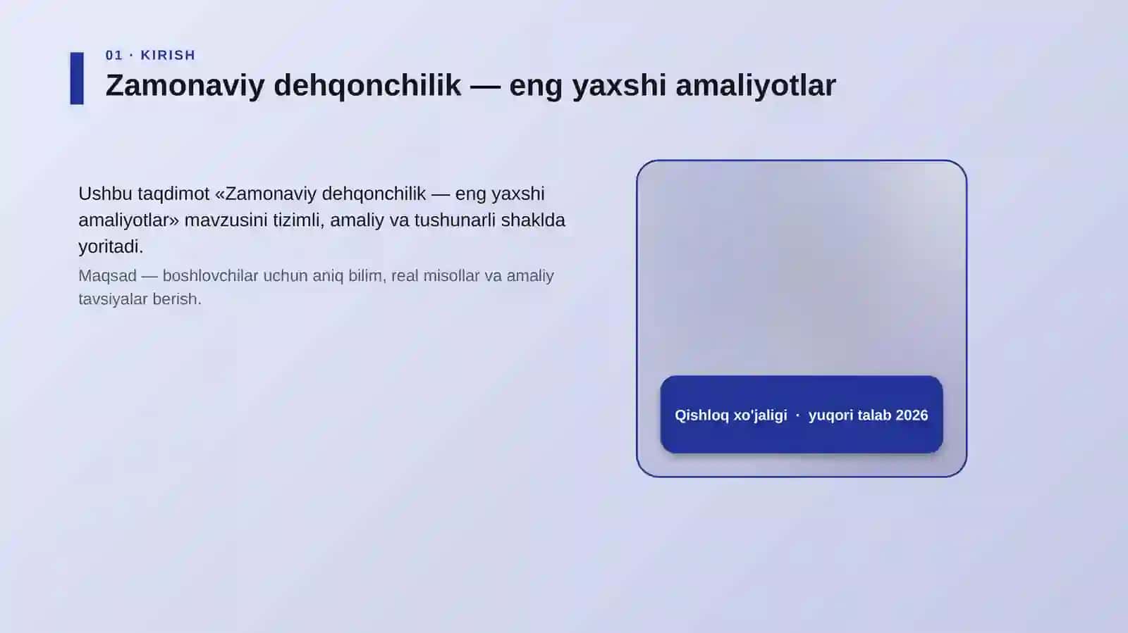 Zamonaviy dehqonchilik — eng yaxshi amaliyotlar 4