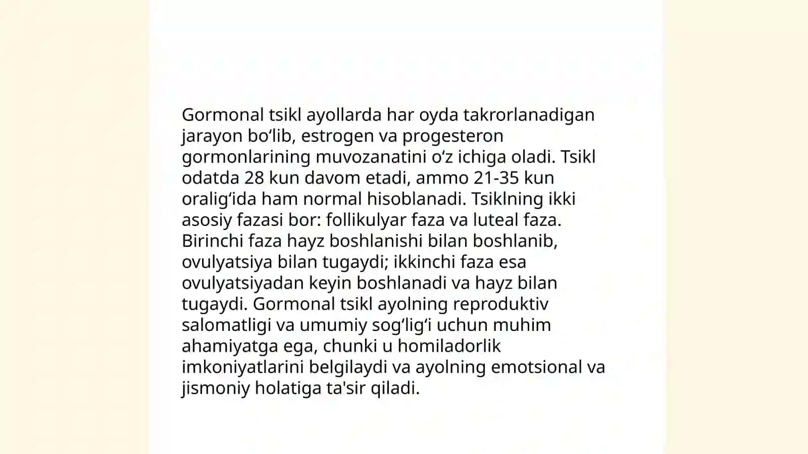 Normal hayz sikli va uning boshqarilishi 4