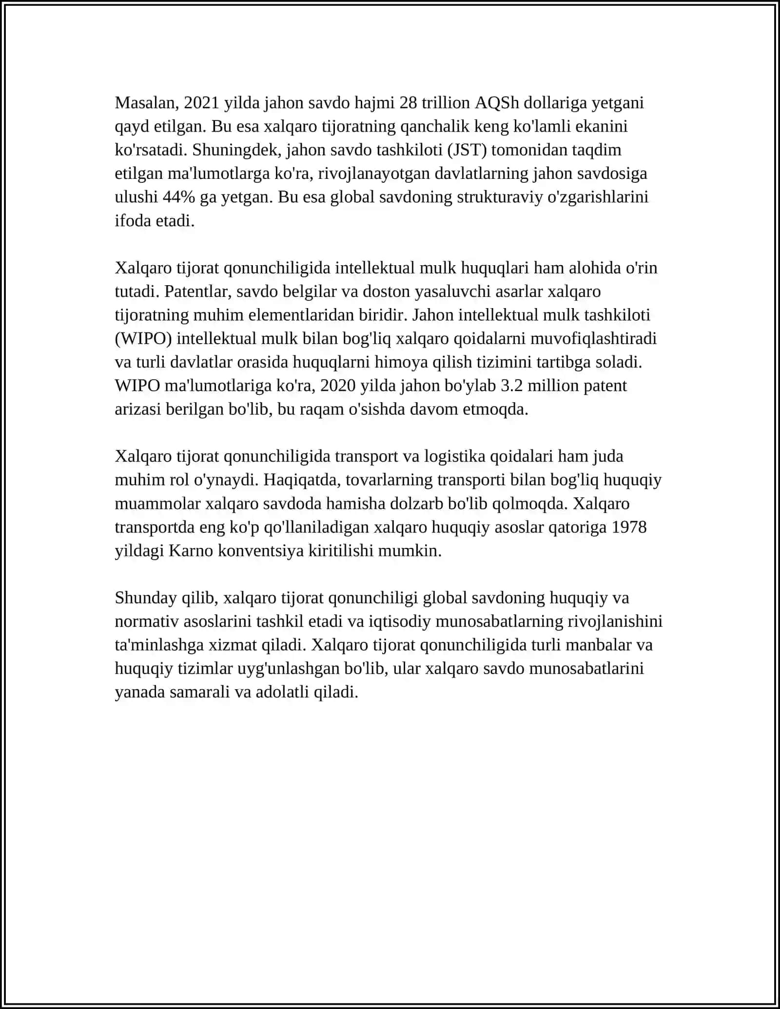 XALQARO MAYDONDA ISH YURITISH TAMOYILLARI 4