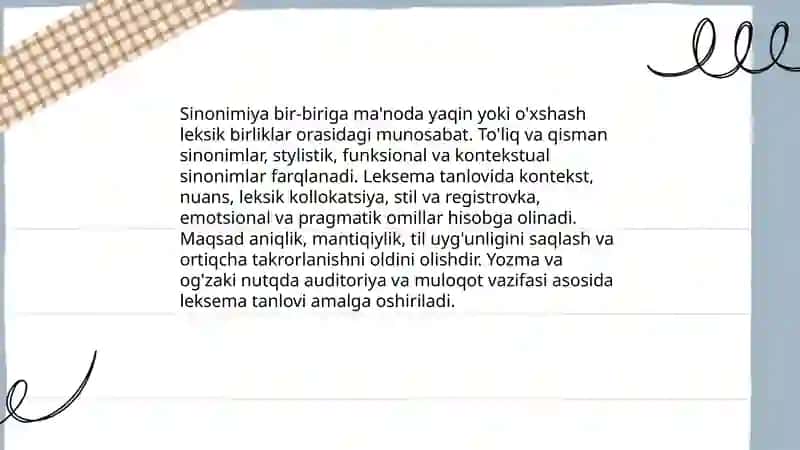 Leksemalarning ishlatiliishi 4