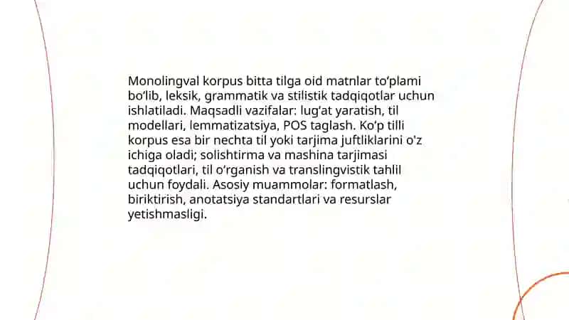 Korpus turlari va tipologiyasi 4