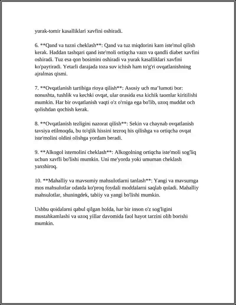 TO'G'RI OVQATLANISH ASOSLARI 4