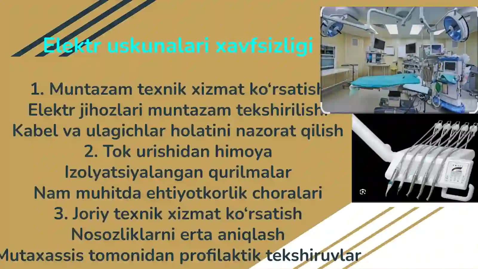 Stomatologik uskunalardan foydalangandan xavfsizlik qoidalar 4