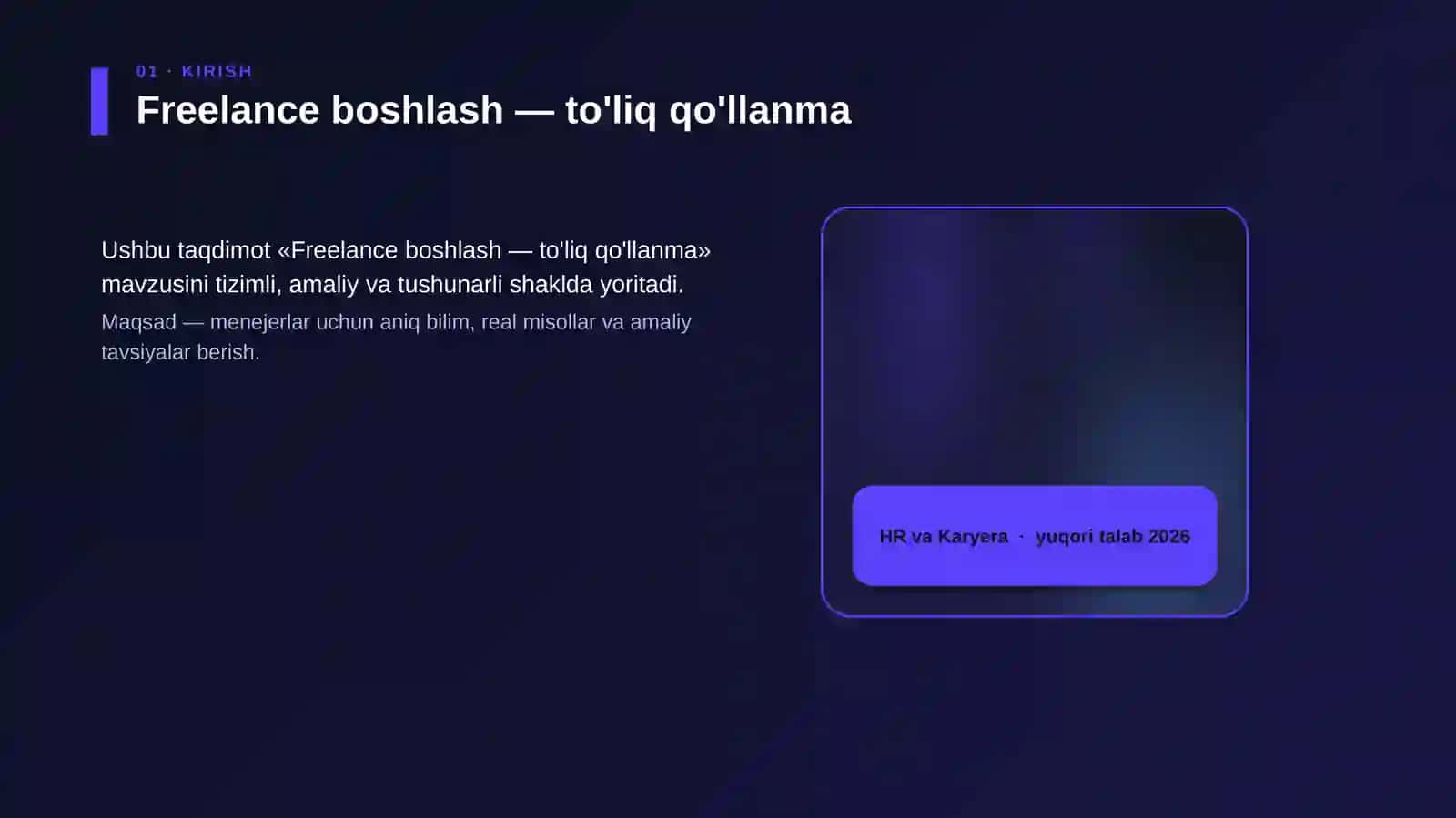 Freelance boshlash — to'liq qo'llanma 4
