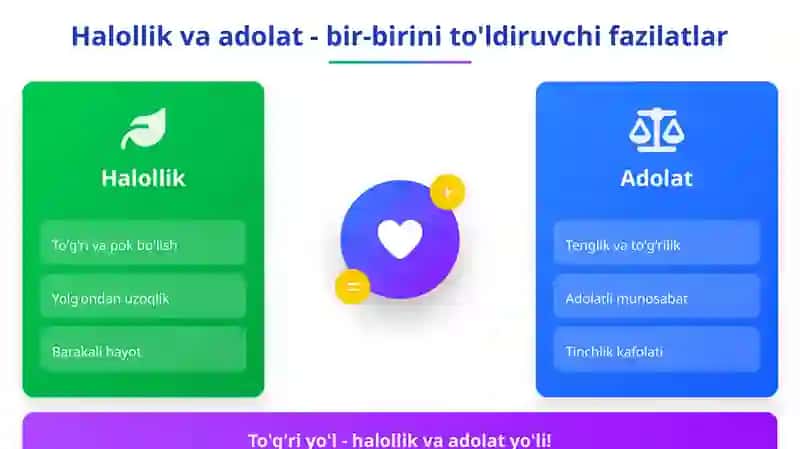 Halollik va adolat barkamol inson fazilatlari 4