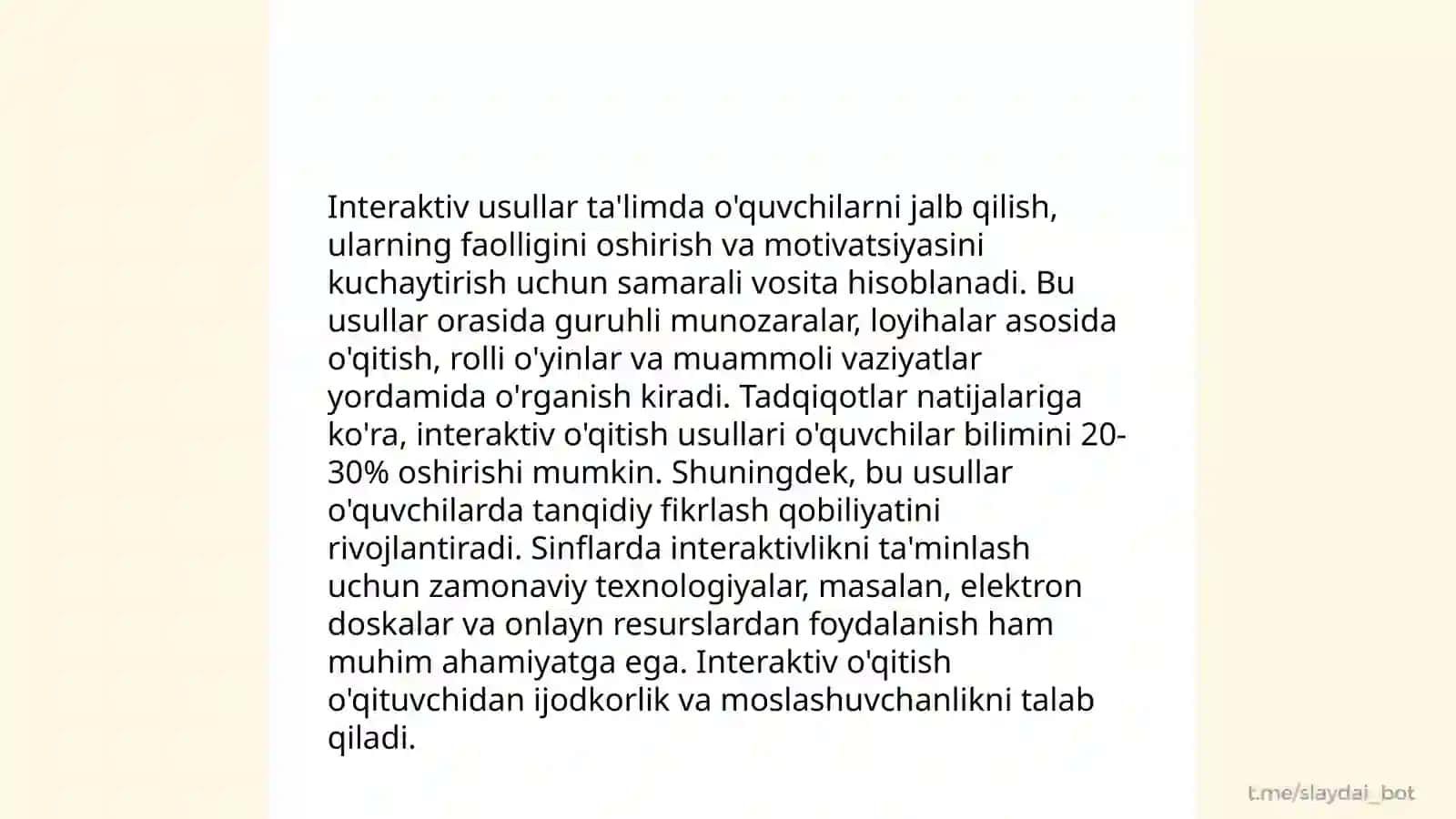 Pedagogik texnikani egallash mahorati 4