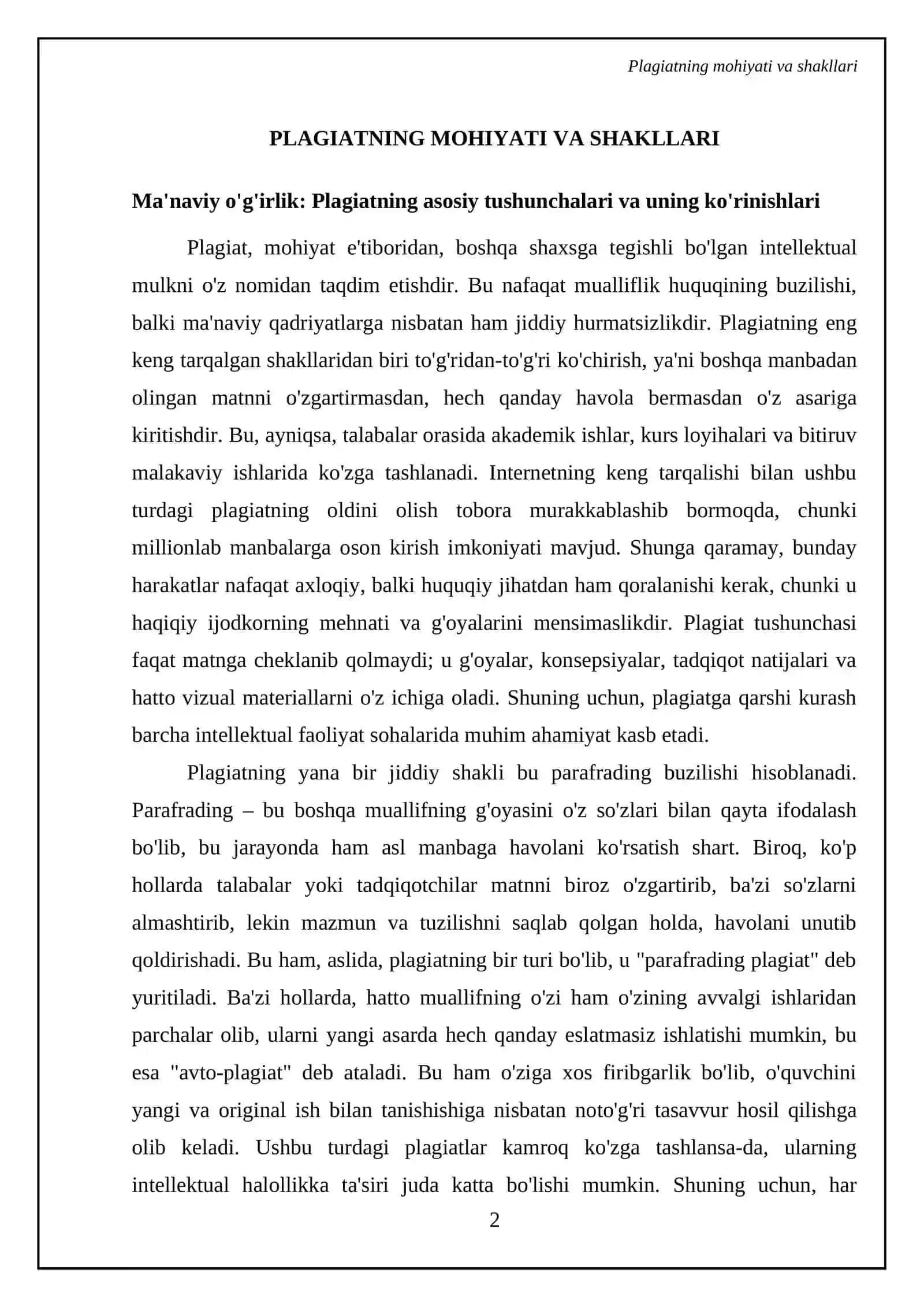 Plagiat va uning salbiy oqibatlari 4