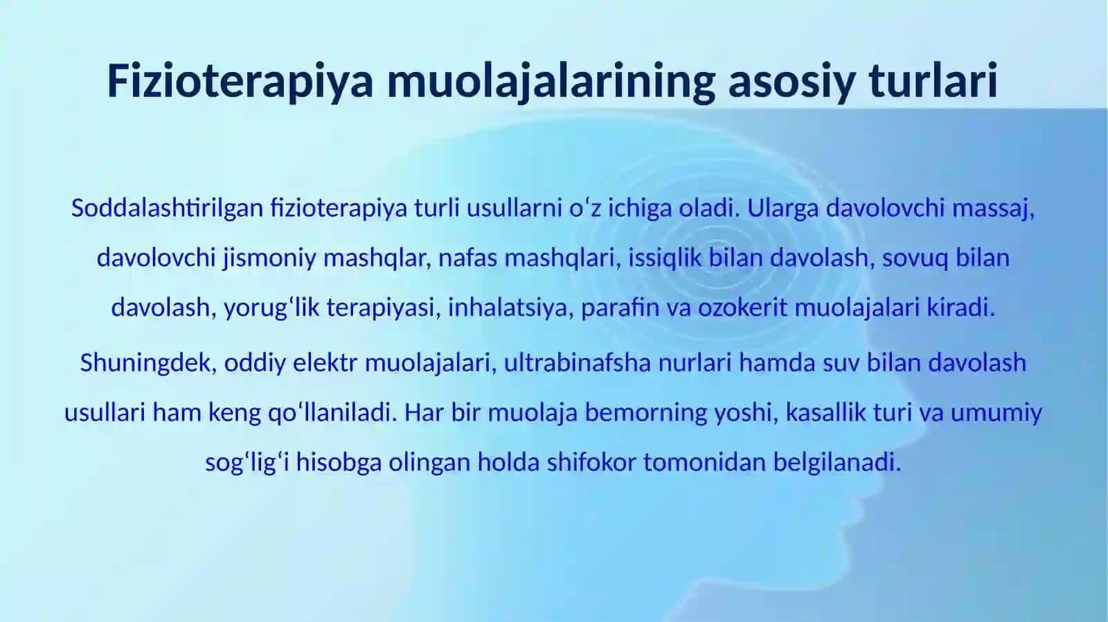 SODDALASHTIRILGAN FIZIOTERAPIYA MUOLAJALARI 4