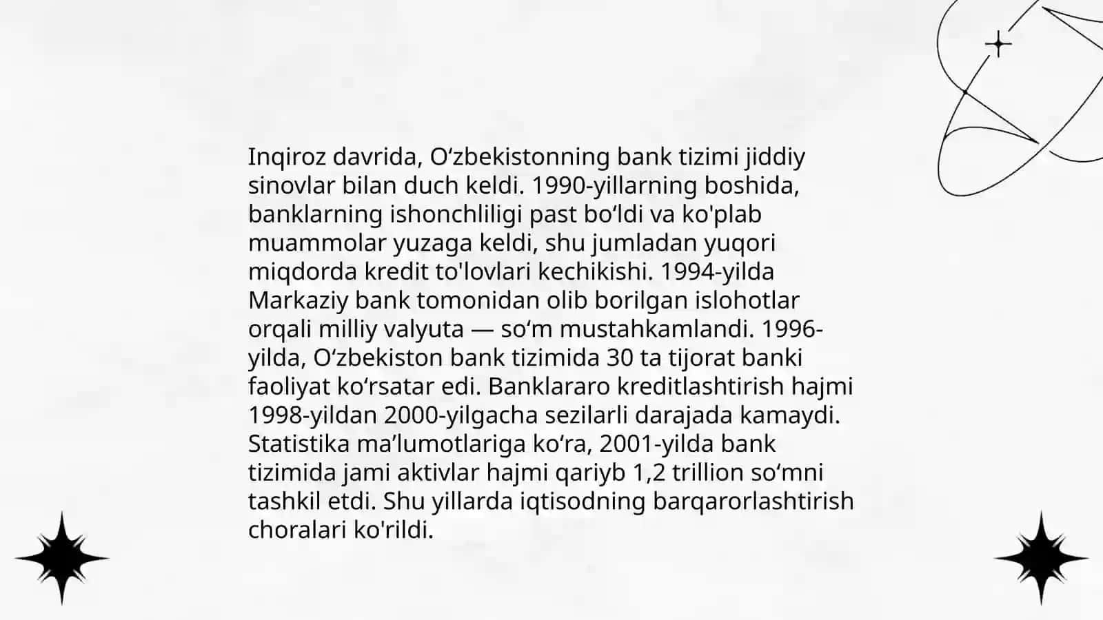2008-yilgi Jahon moliyaviy inqirozining Ozbekistonga taʼsiri va uning oqibatlarini bartaraf etish choralari 4