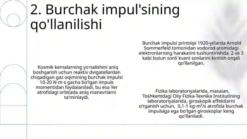 Aylanish oʻqiga nisbatan impuls momenti 4
