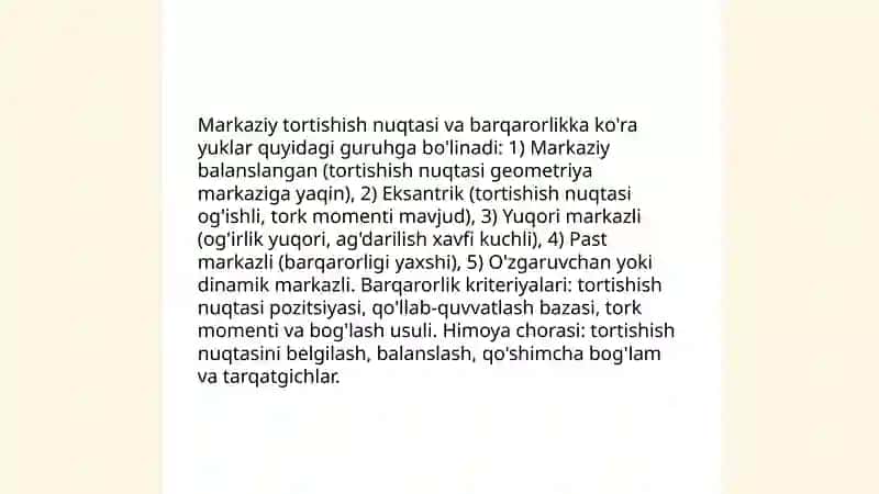 Yuklarning xavfsizlik bo’yicha guruhlanishi 4