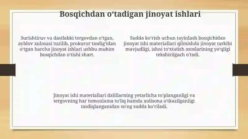 Jinoyat ishini sudda ko‘rishga tayinlash 4