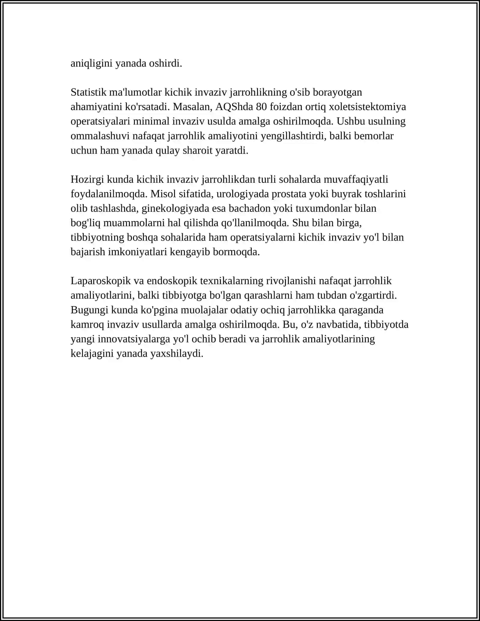 KICHIK INVAZIV XIRURGIYANING MOHIYATI 4