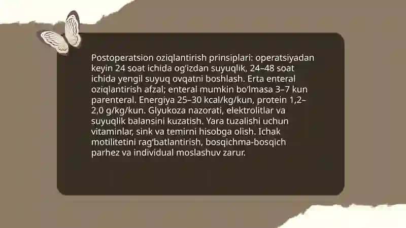 Xirurgik bemorlarni oziqlantirish 4