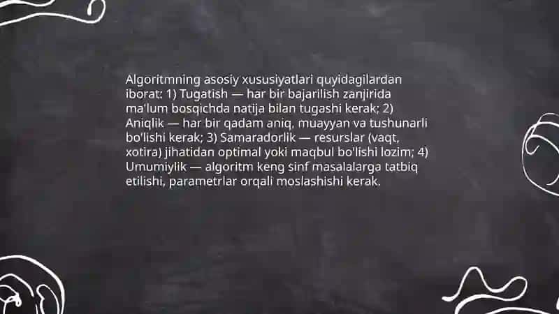 Algoritm tushunchasi 4