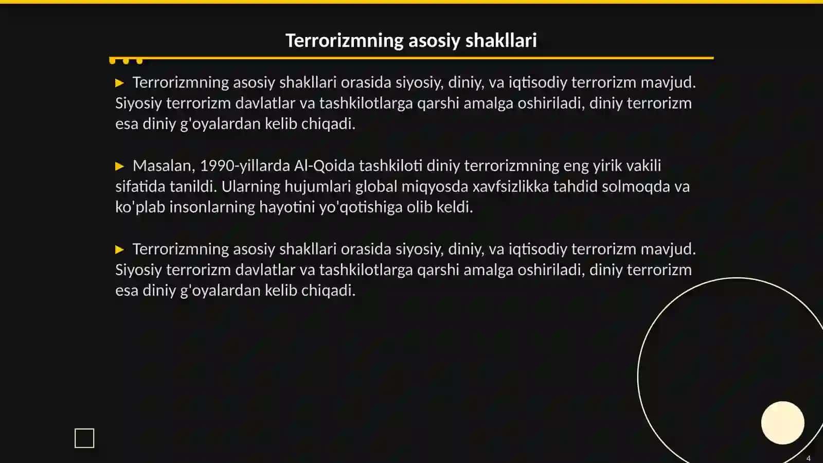 Din niqobidagi terrorism mohiyati va uning shakllari 4