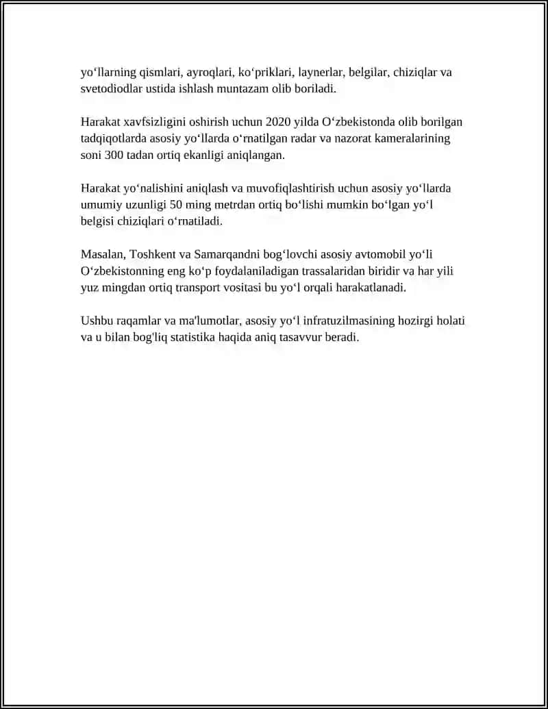 YOʻL BELGILARI: IMTIYOZ BELGILARI 4
