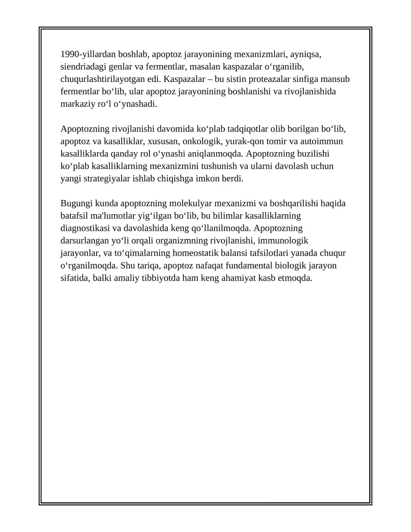 HUJAYRA APOPTOZI VA UNING BIOLOGIK AHAMYATI 4