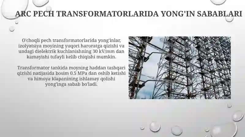 Yoy pech transformatorlarida yong'inlarning oldini olish 4