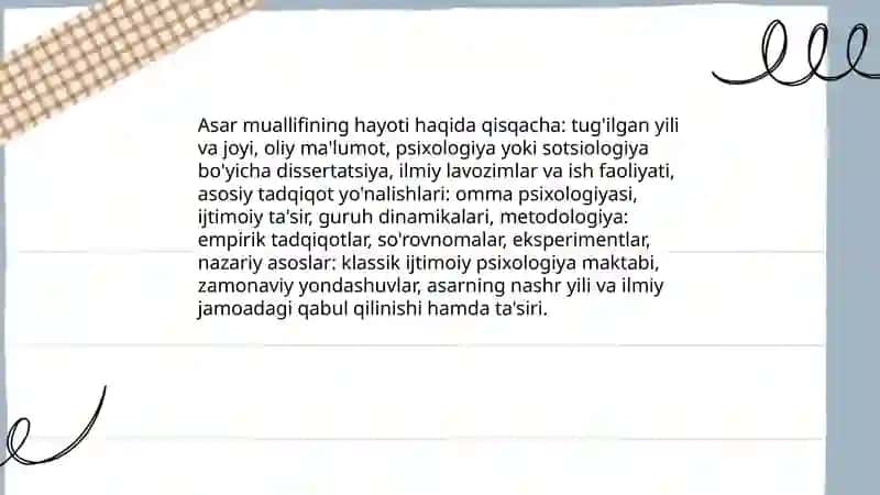 Omma Psixalogiyasi Asari Asosida Taqdimot Tayyorlash 4