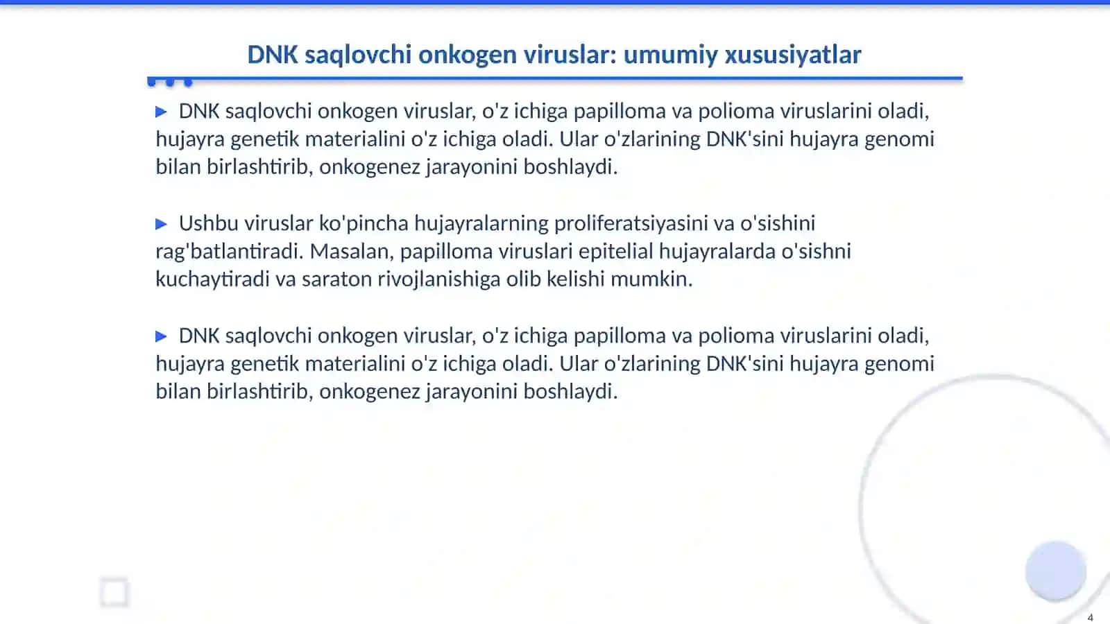 Onkogen viruslarning klassifikasiyasi 4