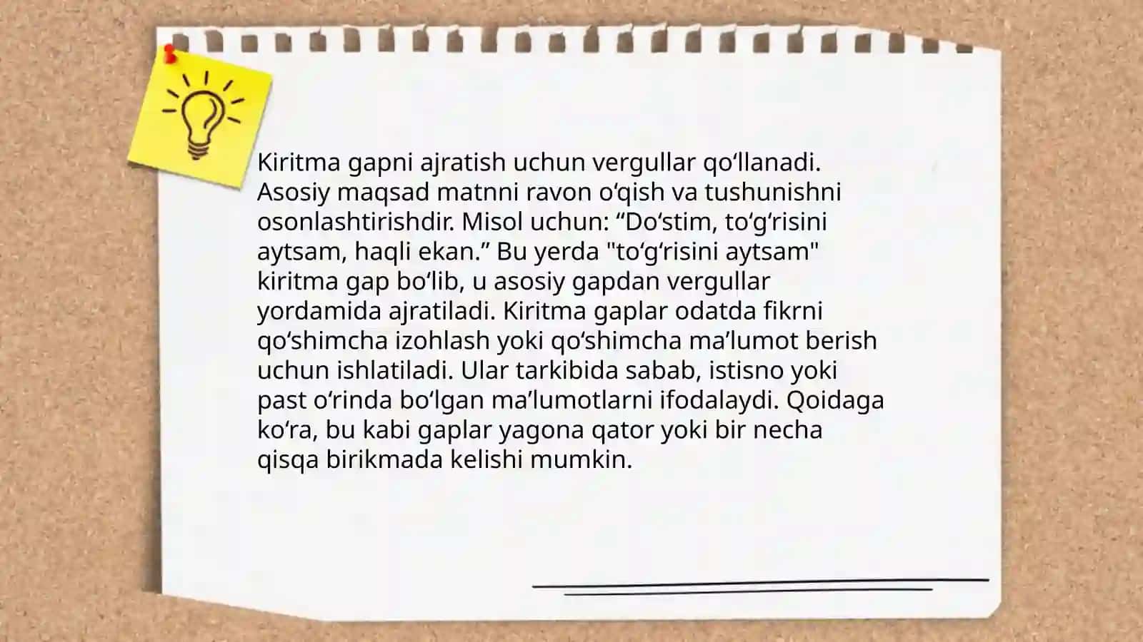 Kiritma gapli qoʼshma gaplarda tinish belgilarining ishlatilishi 4